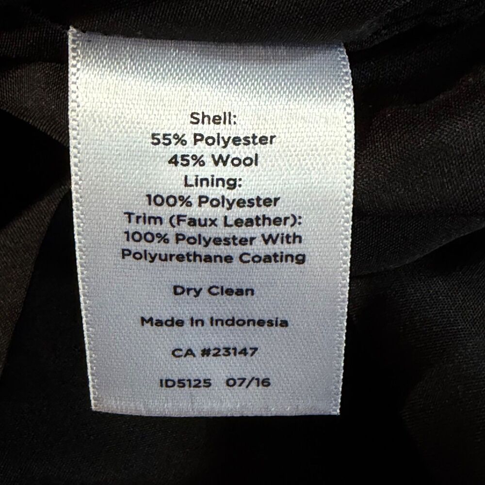 Talbots Pink Black Plaid Straight Skirt Womens Size 10 Wool Blend Faux Leather - Picture 4 of 9
